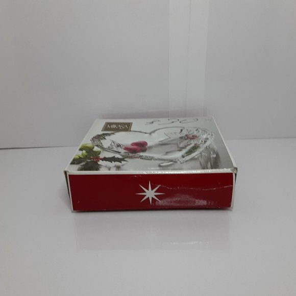Mikasa Holiday Bloom Heart Dish Poinsetta Holidays Christmas Candy Dish - Picture 2 of 5